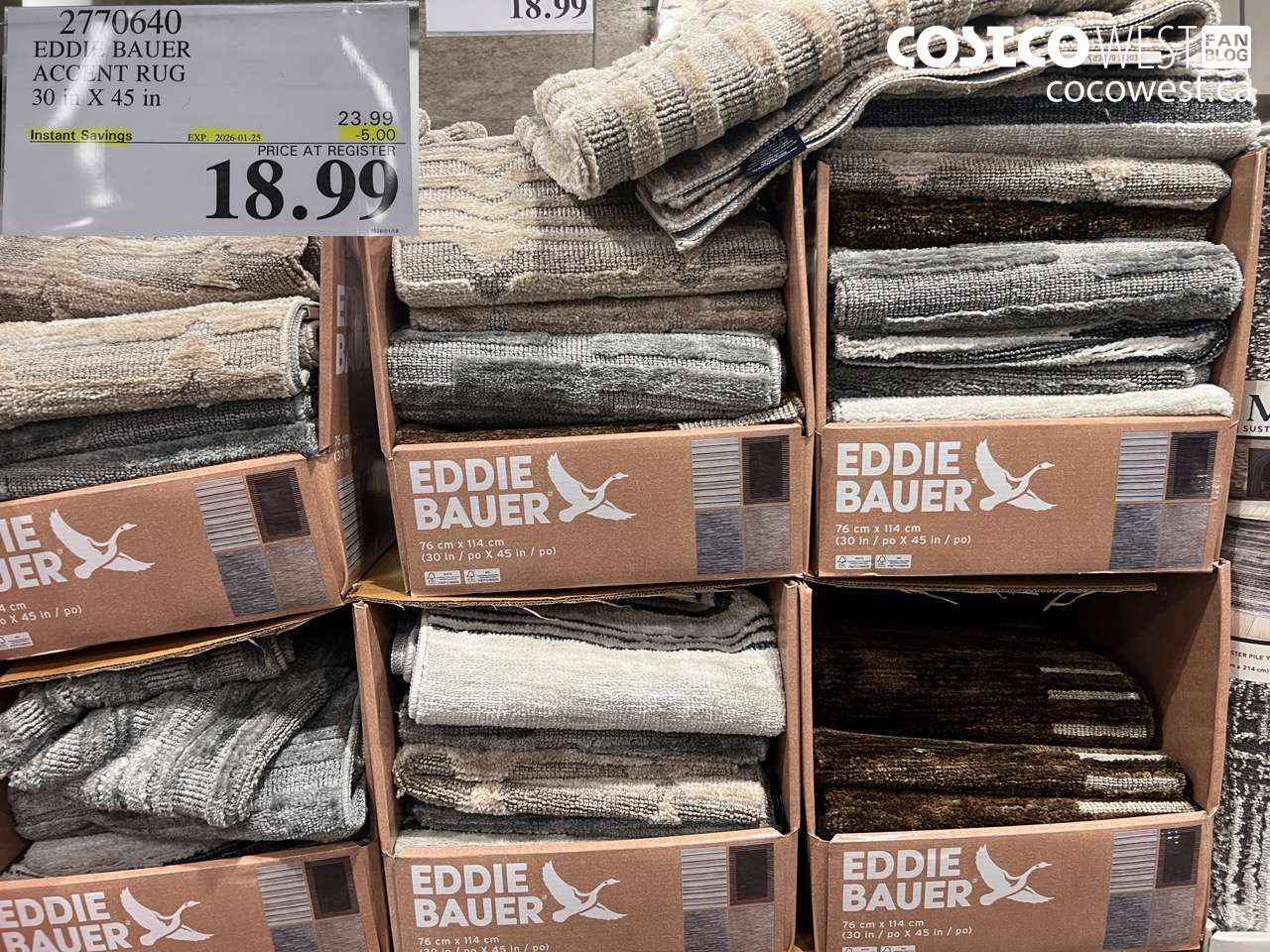 2770640 EDDIE BAUER ACCENT RUG 30 IN X 45 IN ($5.00 INSTANT SAVINGS EXPIRES ON 2026-01-25) $18.99