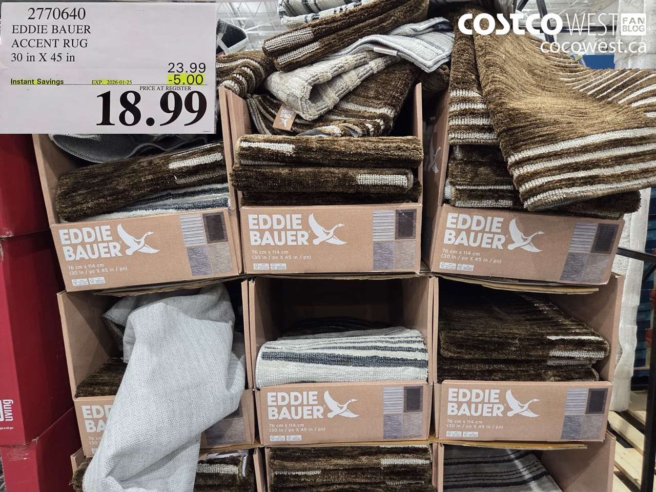 2770640 EDDIE BAUER ACCENT RUG 30 IN X 45 IN ($5.00 INSTANT SAVINGS EXPIRES ON 2026-01-25) $18.99