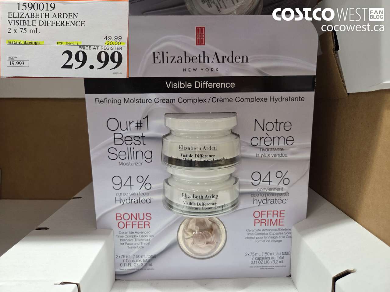 1590019 ELIZABETH ARDEN VISIBLE DIFFERENCE 2 X 75 ML ($20.00 INSTANT SAVINGS EXPIRES ON 2026-01-11) $29.99