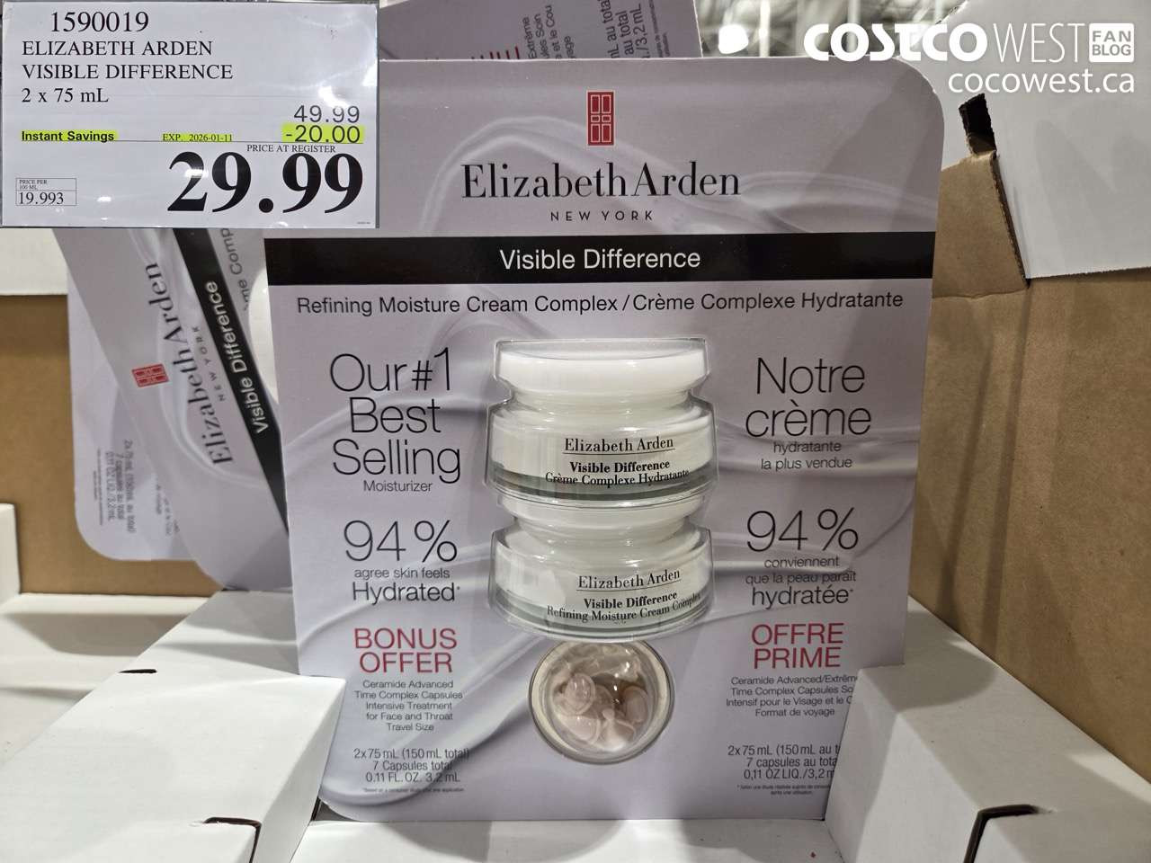 1590019 ELIZABETH ARDEN VISIBLE DIFFERENCE 2 X 75 ML ($20.00 INSTANT SAVINGS EXPIRES ON 2026-01-11) $29.99