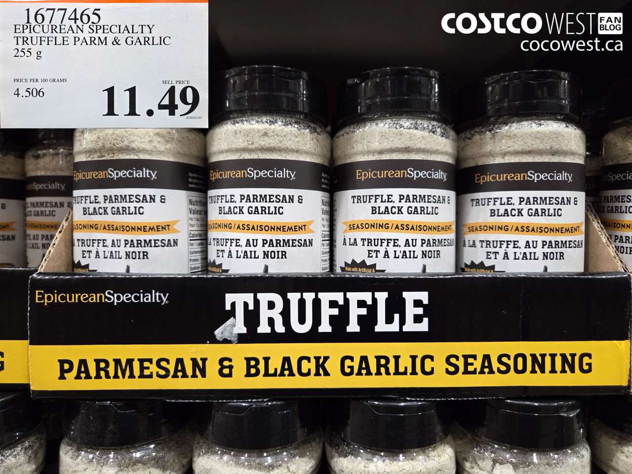 1677465 EPICUREAN SPECIALTY TRUFFLE PARM & GARLIC 255 G $11.49