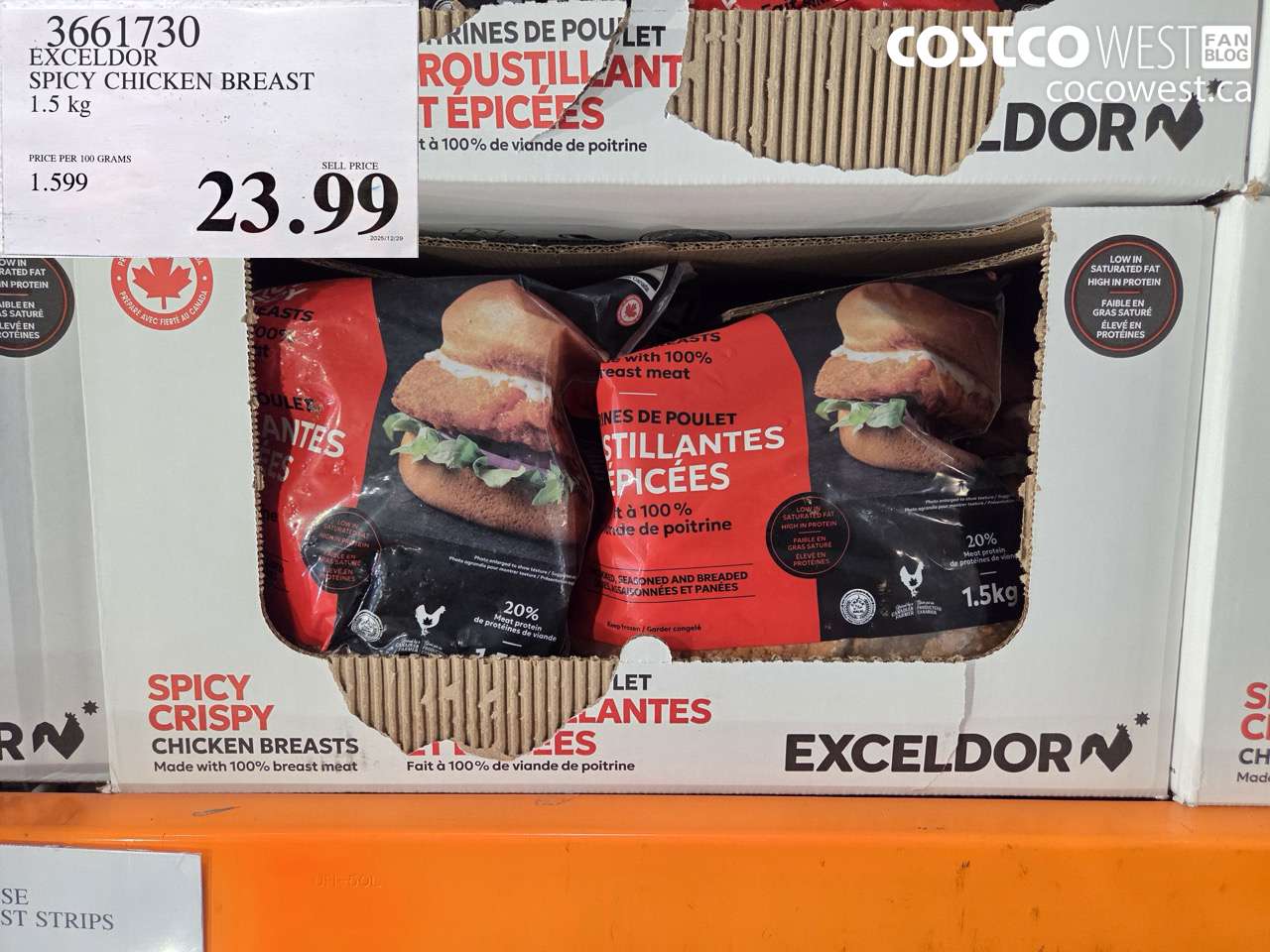 3661730 EXCELDOR SPICY CHICKEN BREAST 1.5 kg $23.99