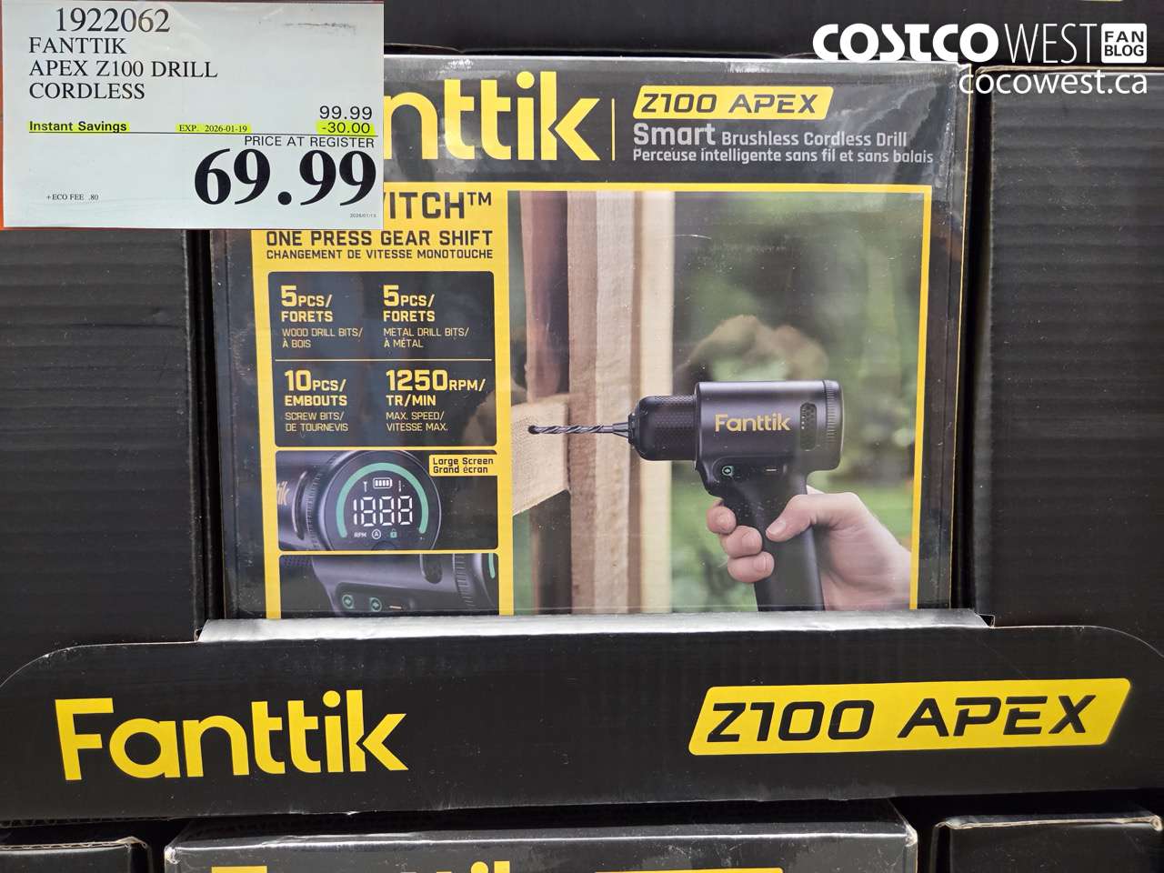 1922062 FANTTIK APEX Z100 DRILL CORDLESS ($30.00 INSTANT SAVINGS EXPIRES ON 2026-01-19) $69.99