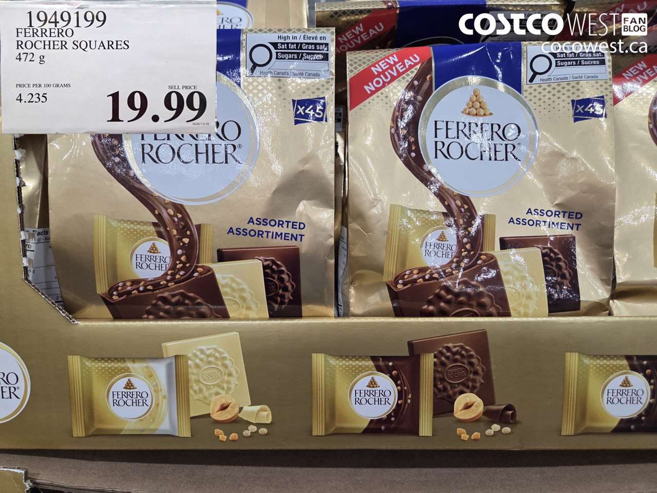 1949199 FERRERO ROCHER SQUARES 472G $19.99