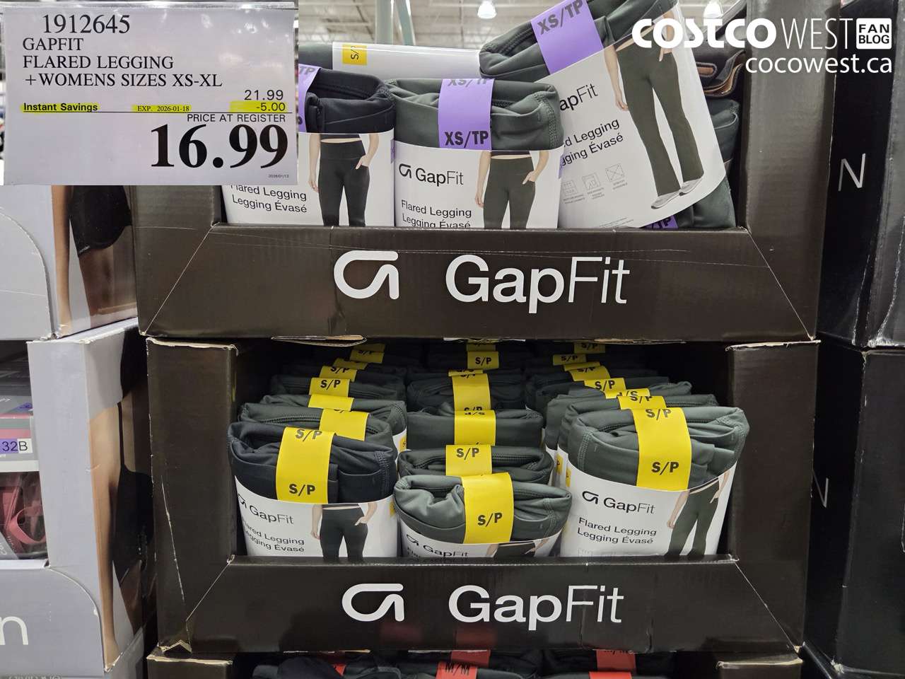 1912645 GAPFIT FLARED LEGGING WOMENS SIZES XS-XL ($5.00 INSTANT SAVINGS EXPIRES ON 2026-01-18) $16.99