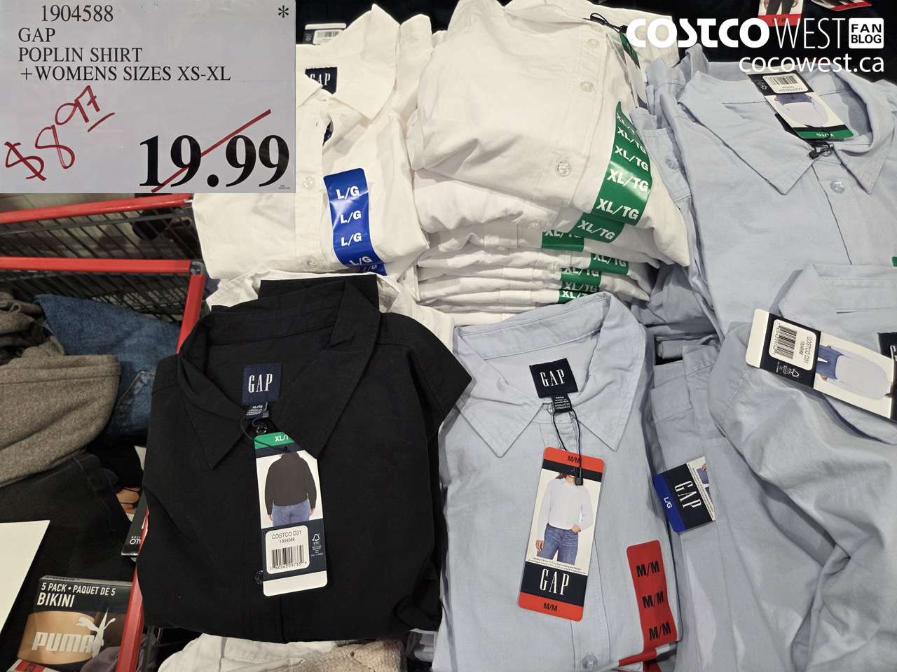 1904588 GAP CROPPED POPLIN SHIRT WOMENS SIZES XS-XL $8.97