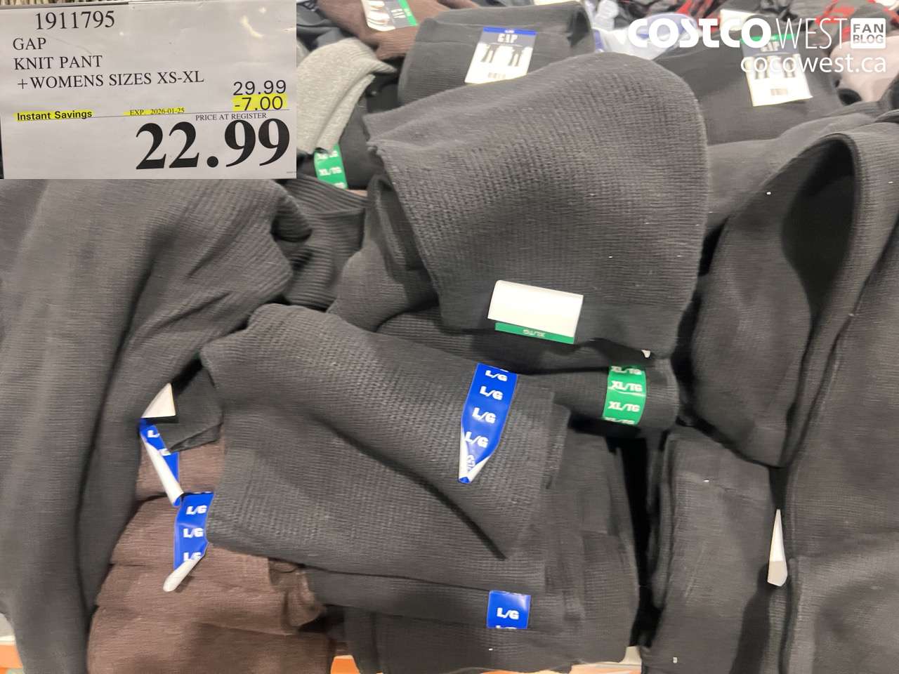 1911795 GAP KNIT PANT WOMENS SIZES XS-XL ($7.00 INSTANT SAVINGS EXPIRES ON 2026-01-25) $22.99