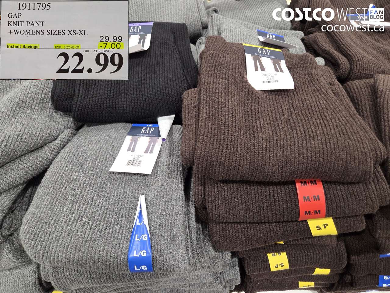 1911795 GAP KNIT PANT WOMENS SIZES XS-XL ($7.00 INSTANT SAVINGS EXPIRES ON 2026-02-08) $22.99