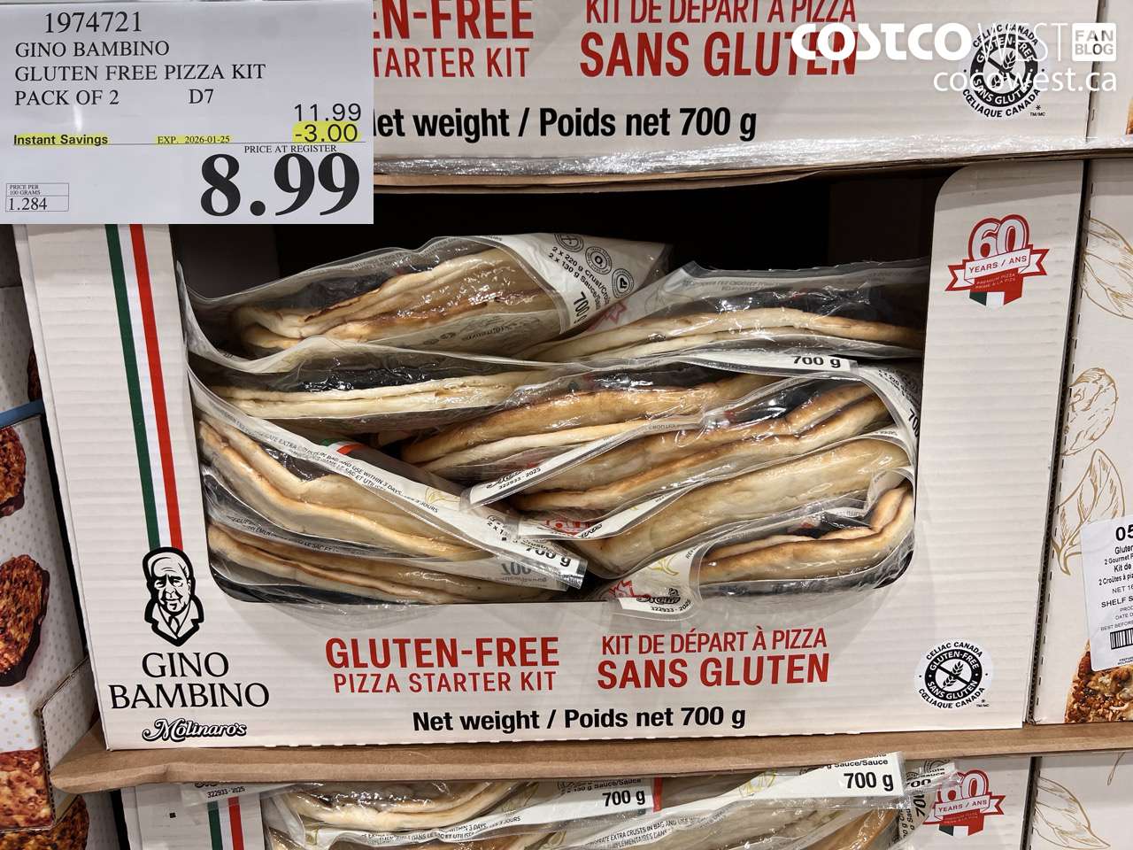 1974721 GINO BAMBINO GLUTEN FREE PIZZA KIT PACK OF 2 ($3.00 INSTANT SAVINGS EXPIRES ON 2026-01-25) $8.99