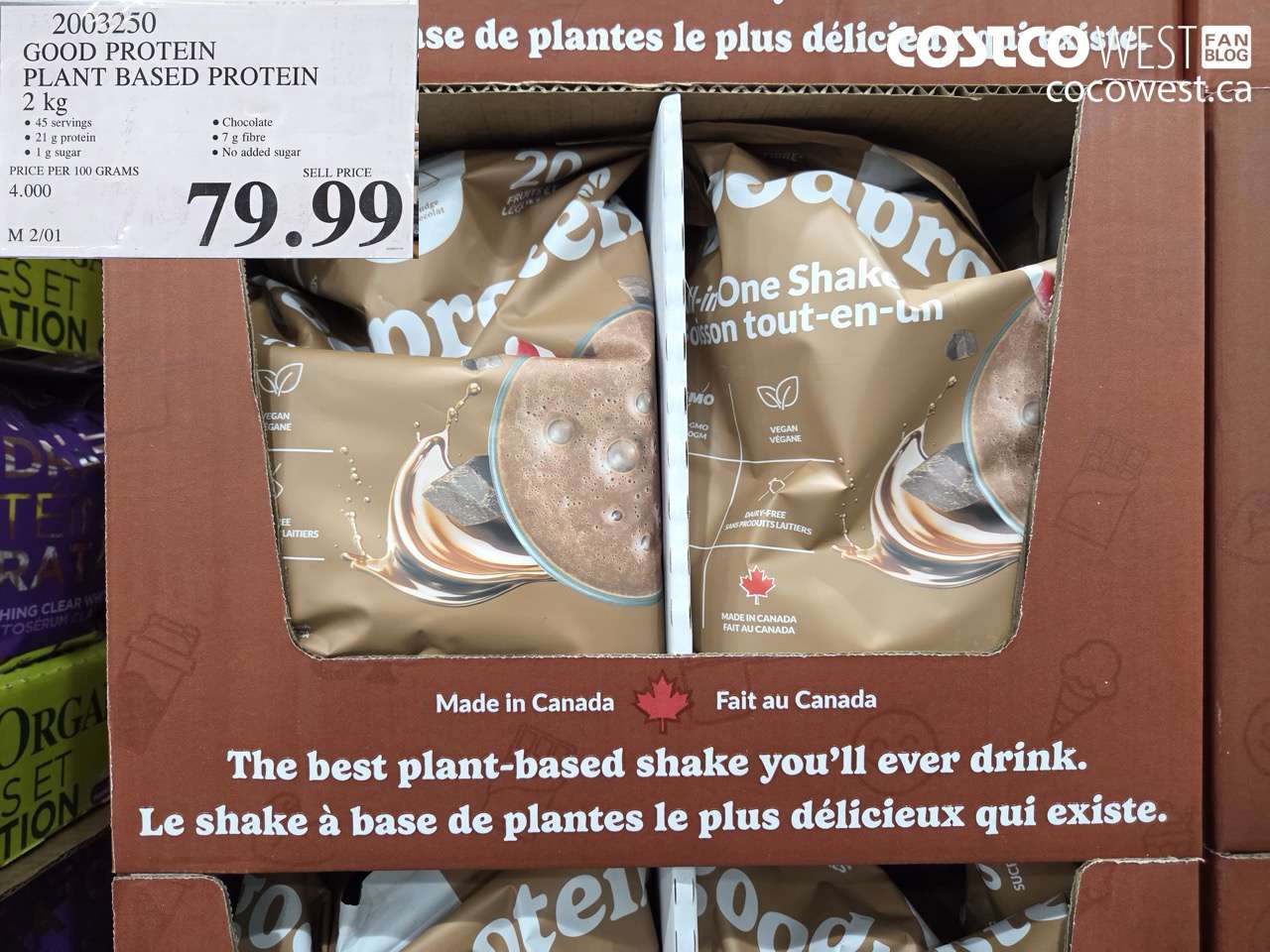 2003250 GOOD PROTEIN PLANT BASED PROTEIN 2KG $79.99