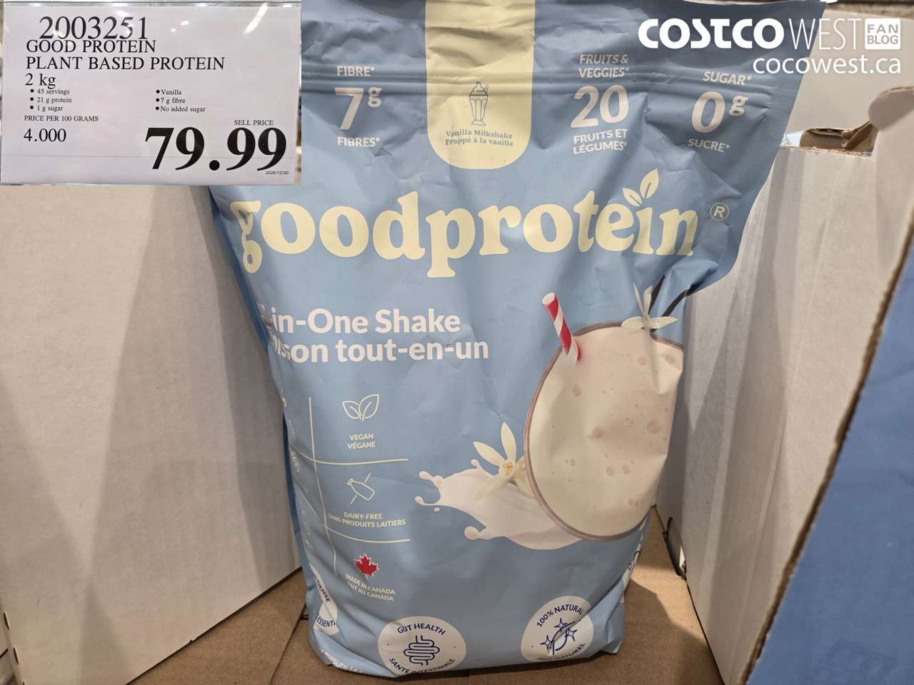 2003251 GOOD PROTEIN PLANT BASED PROTEIN 2 KG $79.99