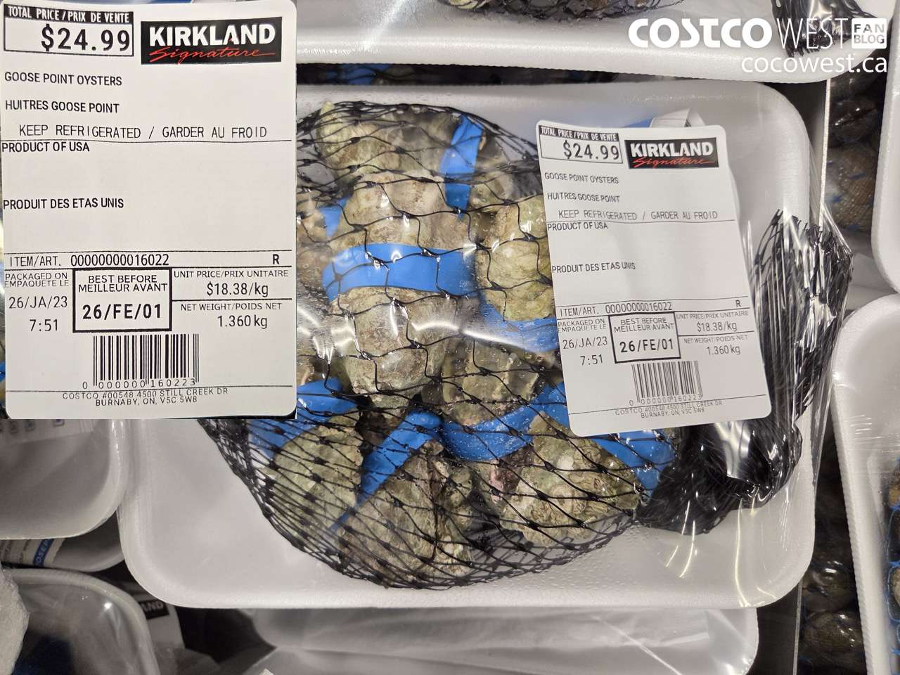 16022 GOOSE POINT OYSTERS $18.39