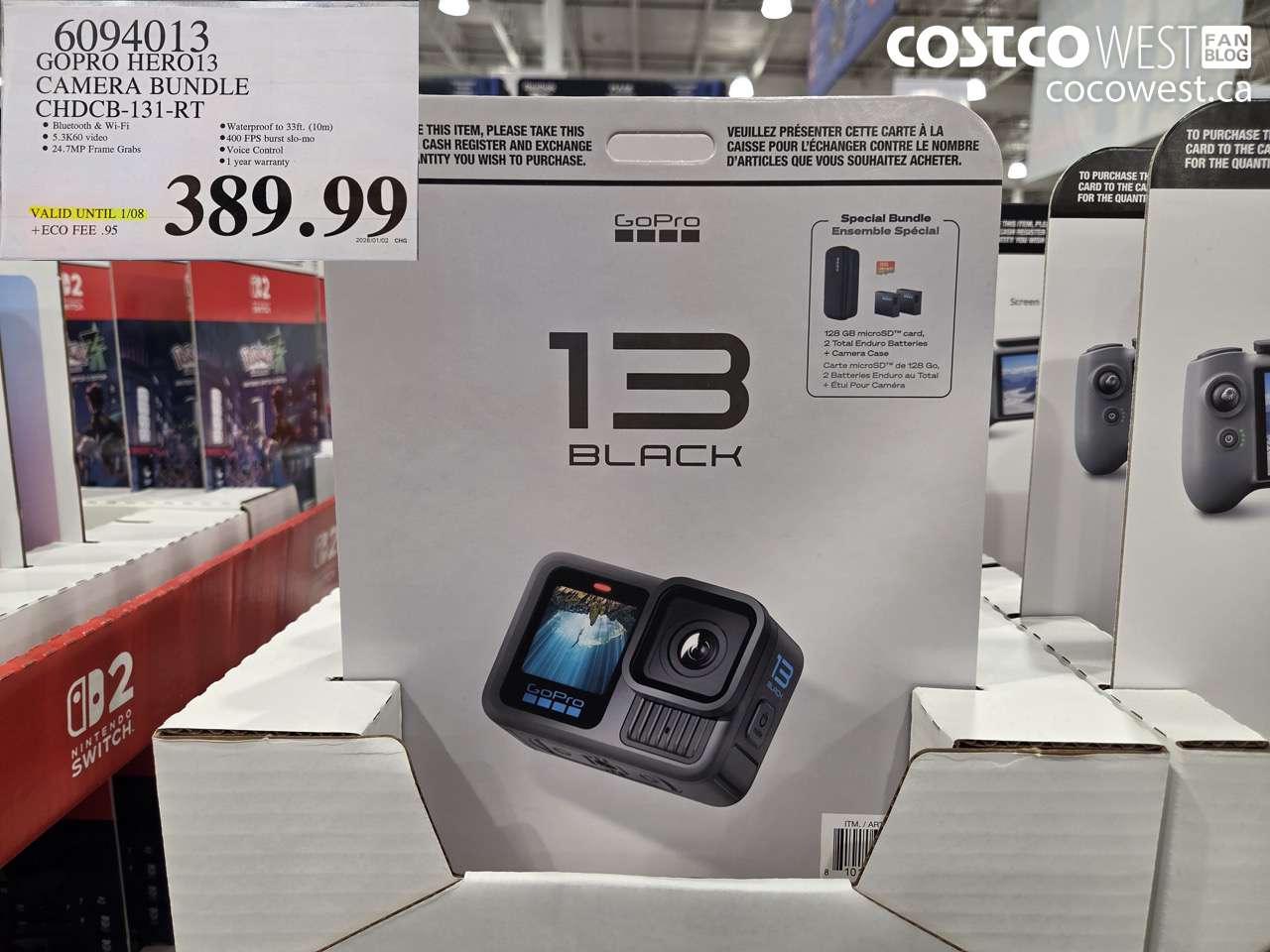 6094013 GOPRO HERO 13 CHDCB-131-RT BUNDLE (EXPIRES ON 2026-01-08) $389.99