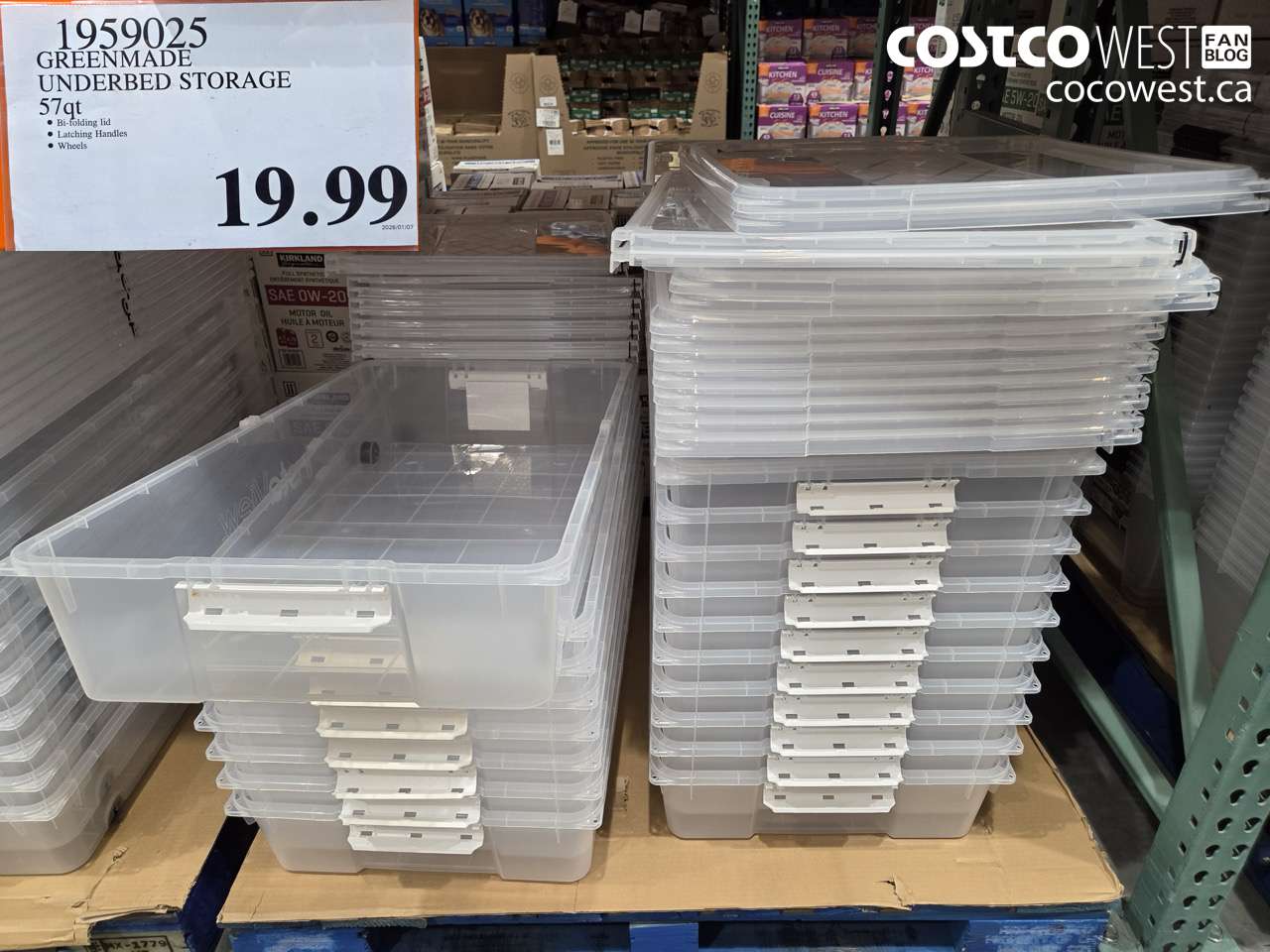 1959025 GREENMADE UNDERBED STORAGE 57QT $19.99