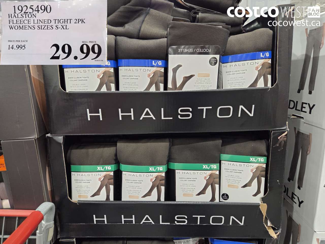 1925490 HALSTON FLEECE LINED TIGHT 2PK WOMENS SIZES S-XL $29.99