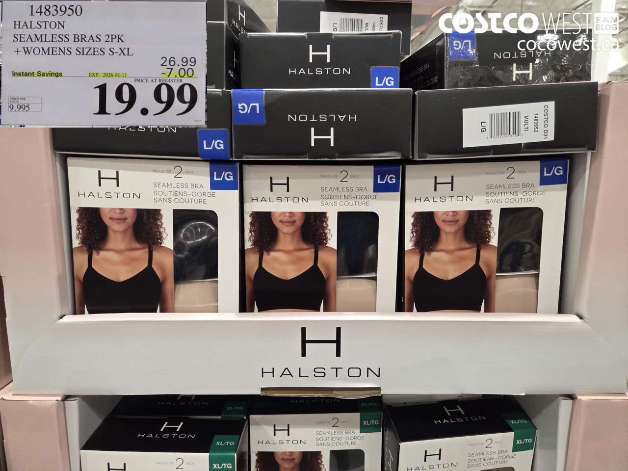 1483950 HALSTON SEAMLESS BRA 2PK LADIES SIZES S-XL ($7.00 INSTANT SAVINGS EXPIRES ON 2026-01-11) $19.99
