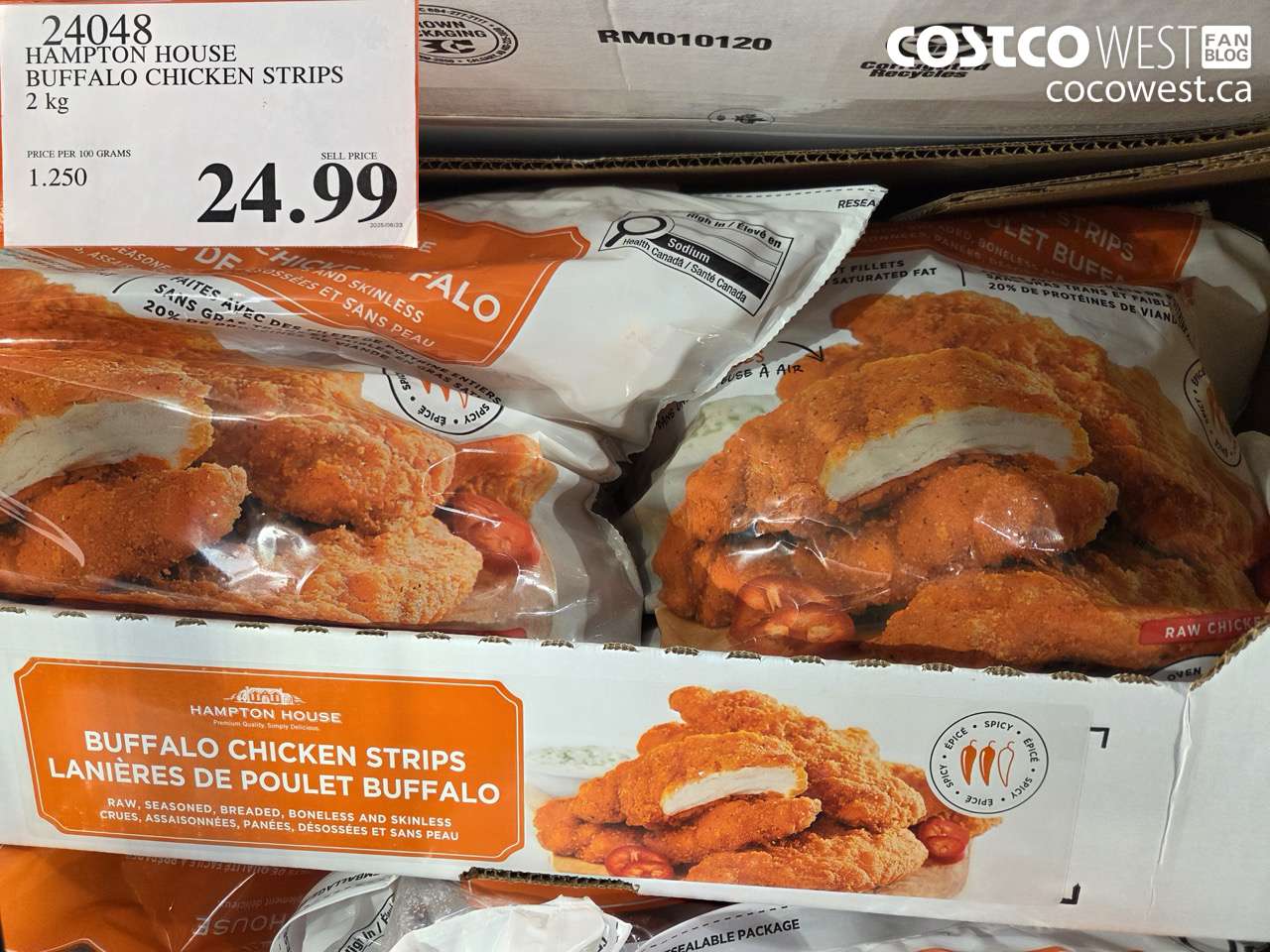 24048 HAMPTON HOUSE BUFFALO CHICKEN STRIPS 2 kg $24.99