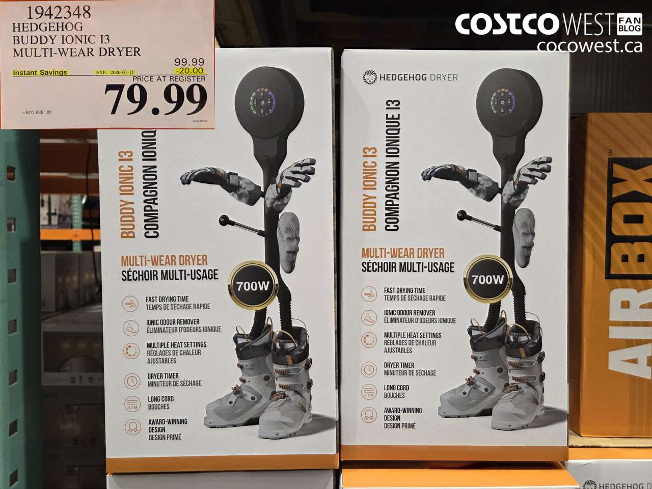 1942348 HEDGEHOG BUDDY IONIC I3 MULTIWEAR DRYER ($20.00 INSTANT SAVINGS EXPIRES ON 2026-01-11) $79.99