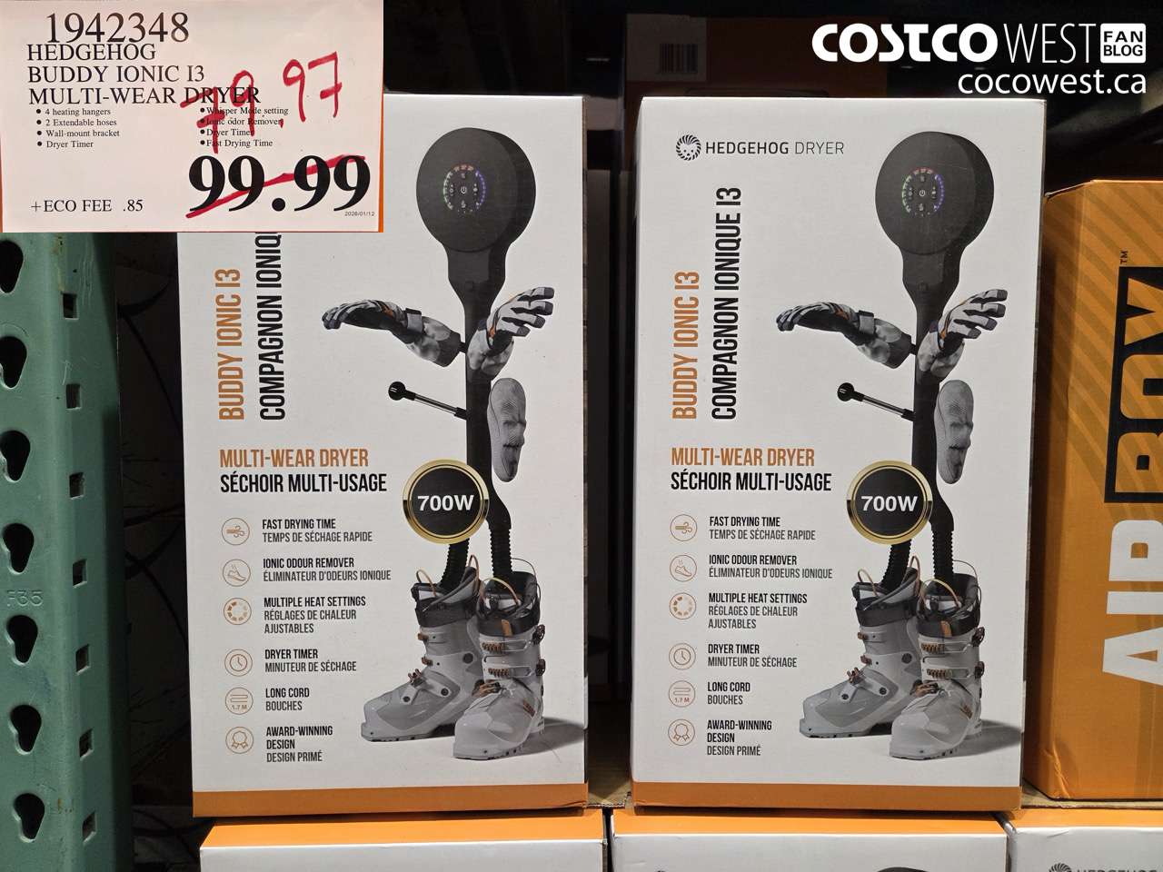 1942348 HEDGEHOG BUDDY IONIC I3 MULTIWEAR DRYER $79.97