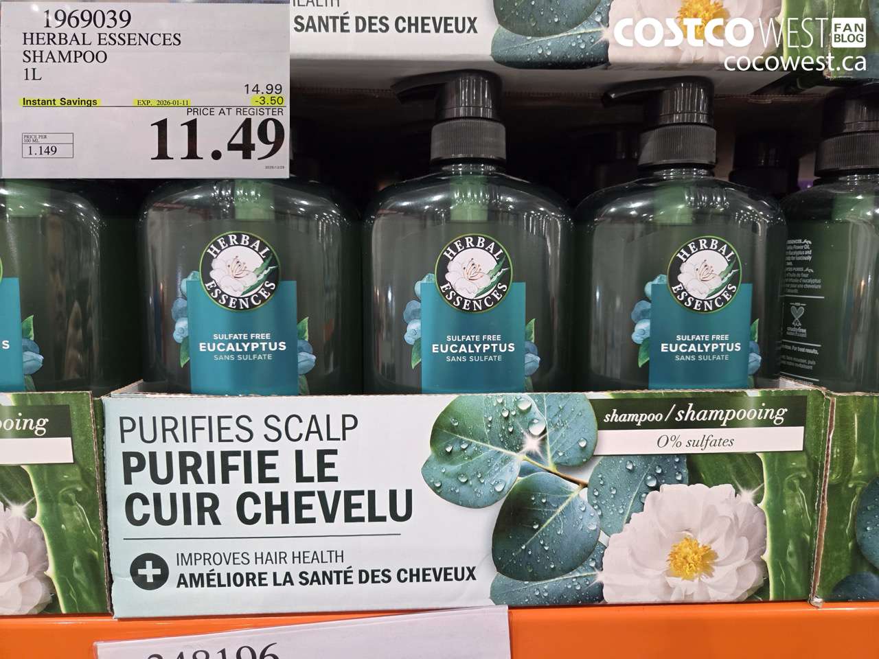 1969039 HERBAL ESSENCES SHAMPOO 1L ($3.50 INSTANT SAVINGS EXPIRES ON 2026-01-11) $11.49