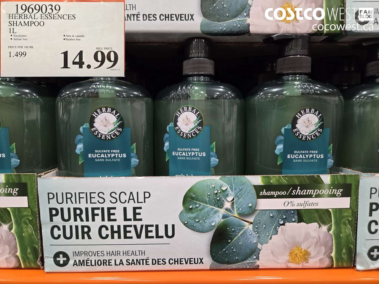 1969039 HERBAL ESSENCES SHAMPOO 1L $14.99