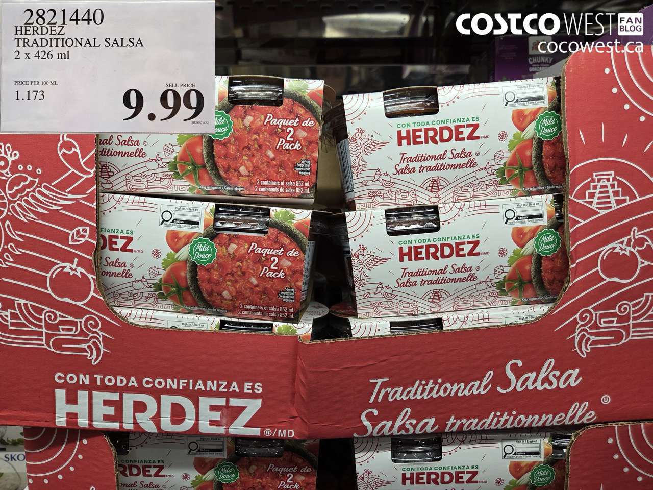 2821440 HERDEZ TRADITIONAL SALSA 2 X 426ML $9.99