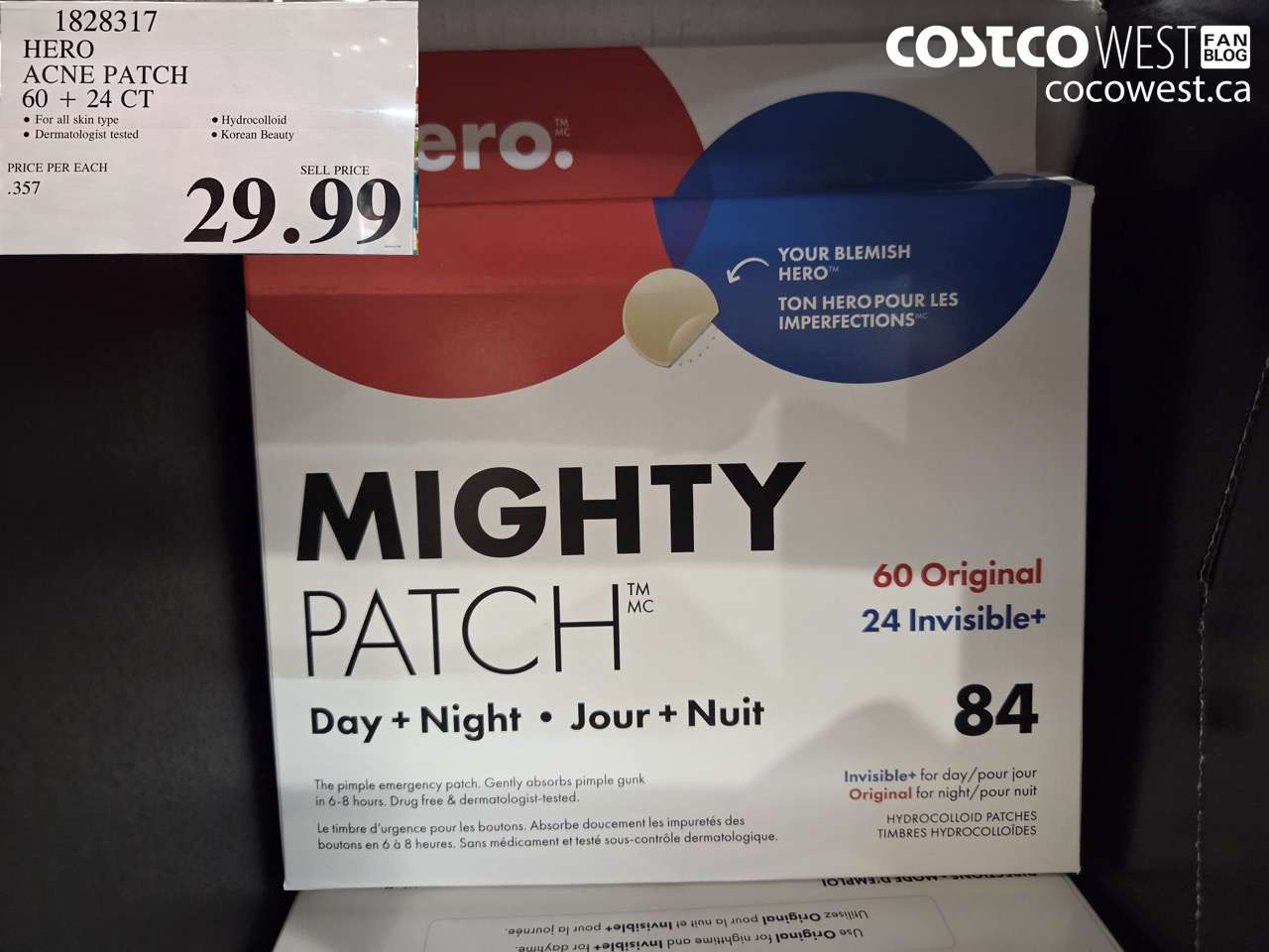 1828317 HERO MIGHTY ACNE PATCH 60 + 24 CT $29.99