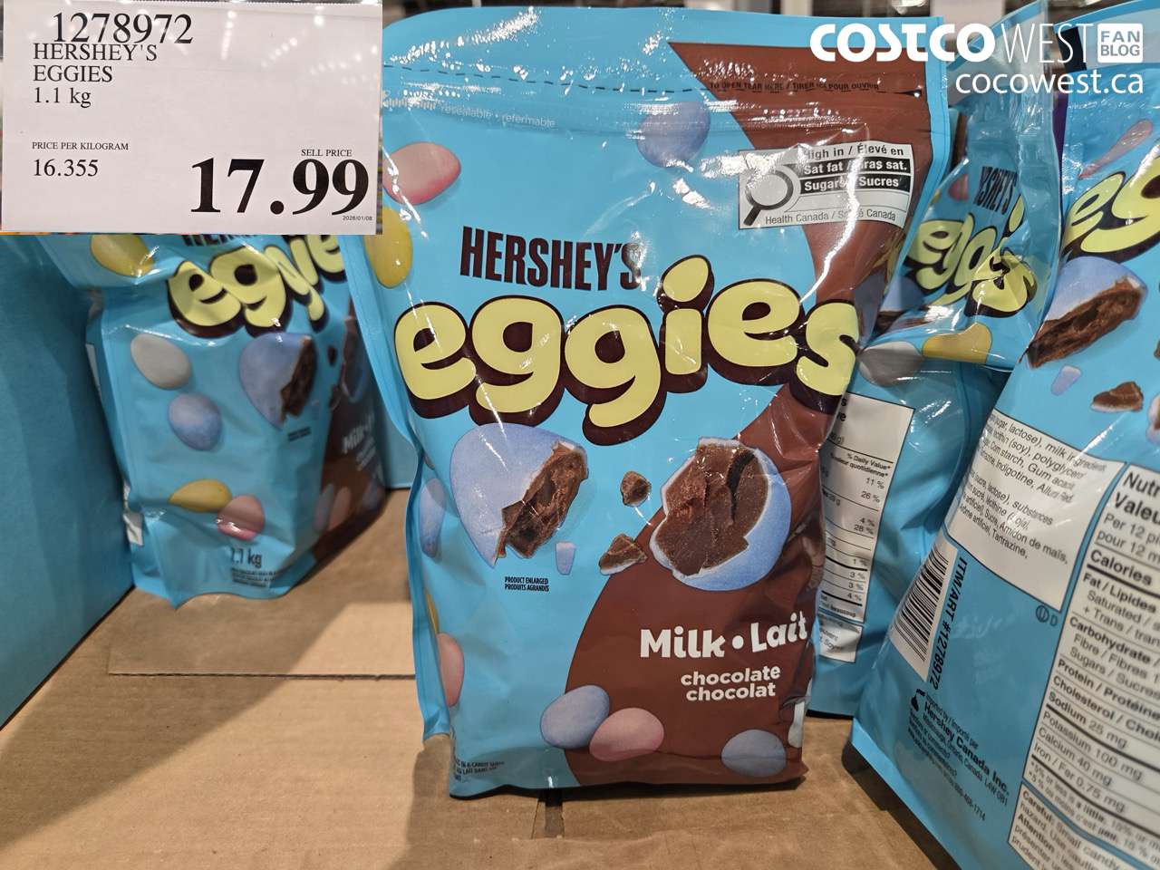 1278972 HERSHEY'S EGGIES 1.1KG $17.99