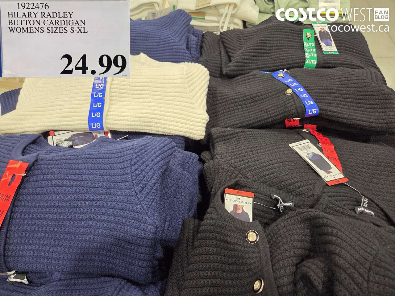 1922476 HILARY RADLEY BUTTON CARDIGAN WOMENS SIZES S-XL $24.99