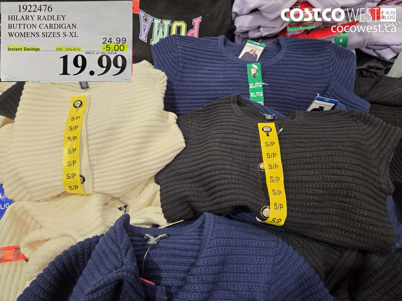 1922476 HILARY RADLEY BUTTON CARDIGAN WOMENS SIZES S-XL ($5.00 INSTANT SAVINGS EXPIRES ON 2026-02-01) $19.99