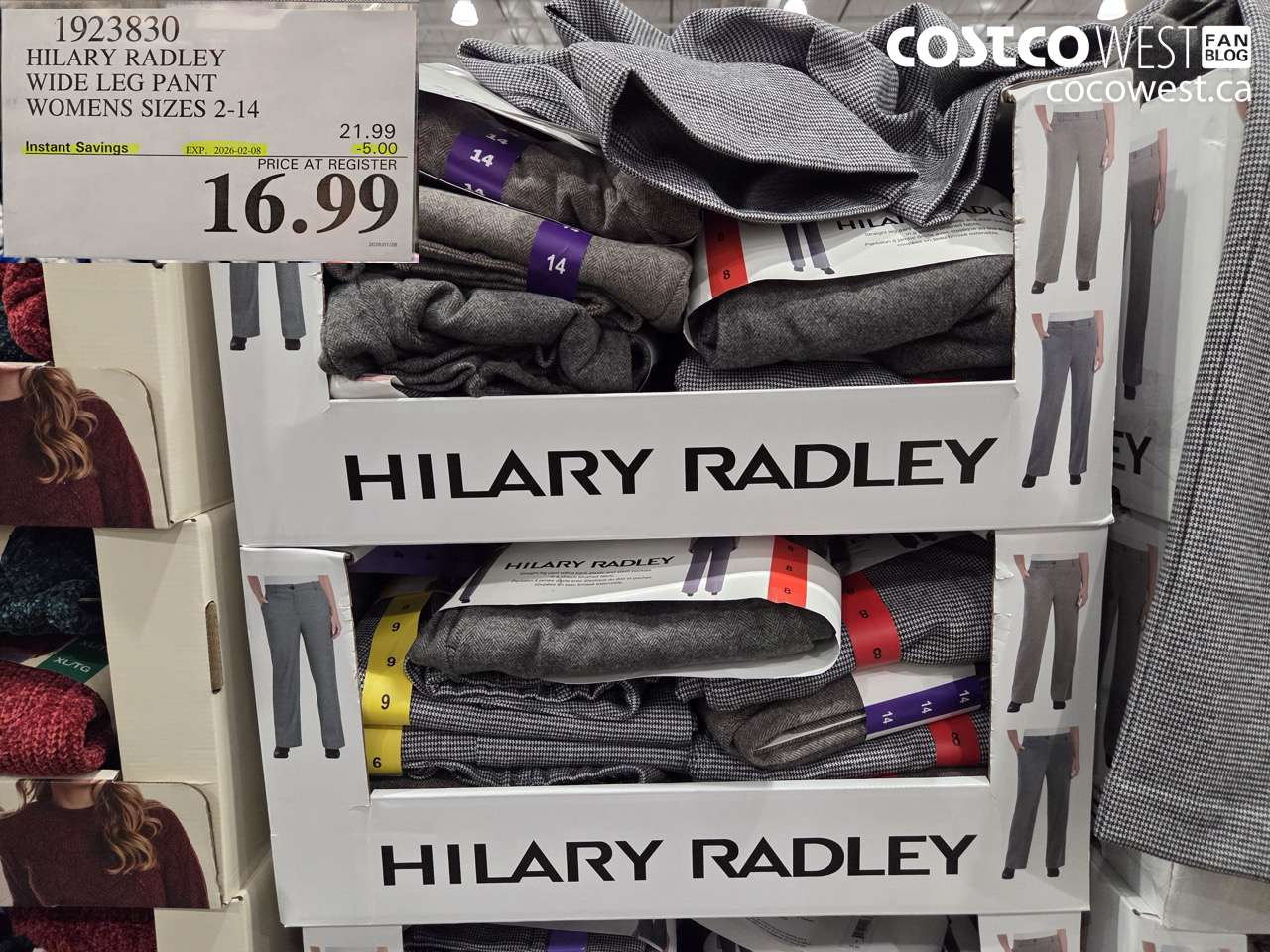 1923830 HILARY RADLEY WIDE LEG PANT WOMENS SIZES 2-14 ($5.00 INSTANT SAVINGS EXPIRES ON 2026-02-08) $16.99