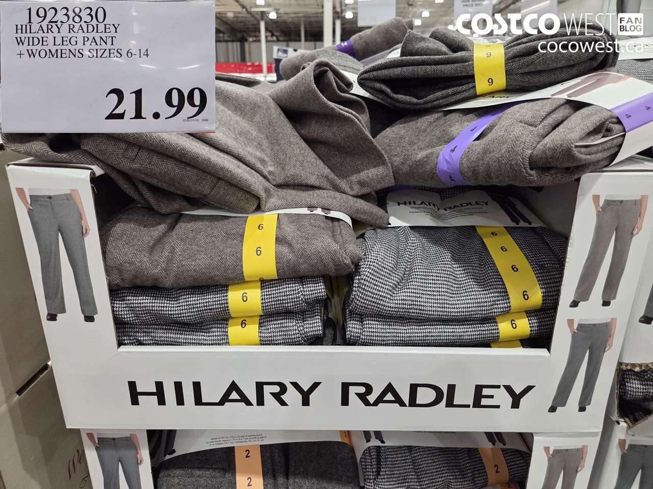 1923830 HILARY RADLEY WIDE LEG PANT WOMENS SIZES 6-14 $21.99