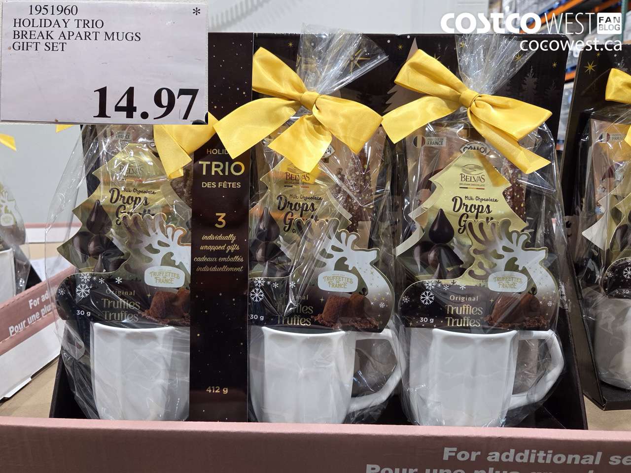 1951960 HOLIDAY TRIO BREAK APART MUGS GIFT SET $14.97