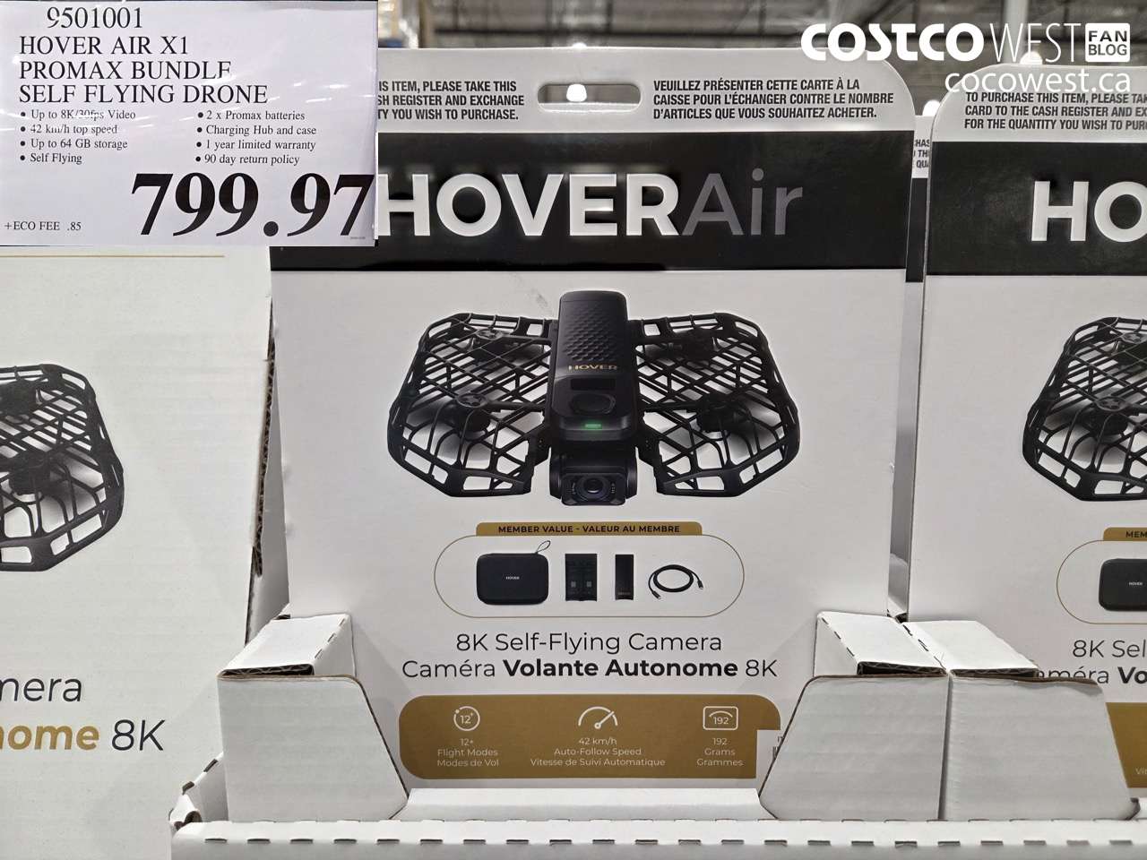 9501001 HOVERAIR X1 PROMAX 8K FLYING ACTION CAM DRONE BUNDLE $799.97