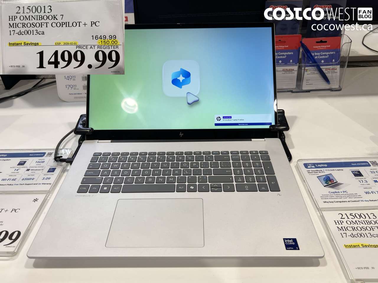 2150013 HP OMNIBOOK 7 MICROSOFT COPILOT+ PC 17-DC0013CA ($150.00 INSTANT SAVINGS EXPIRES ON 2026-02-01) $1499.99