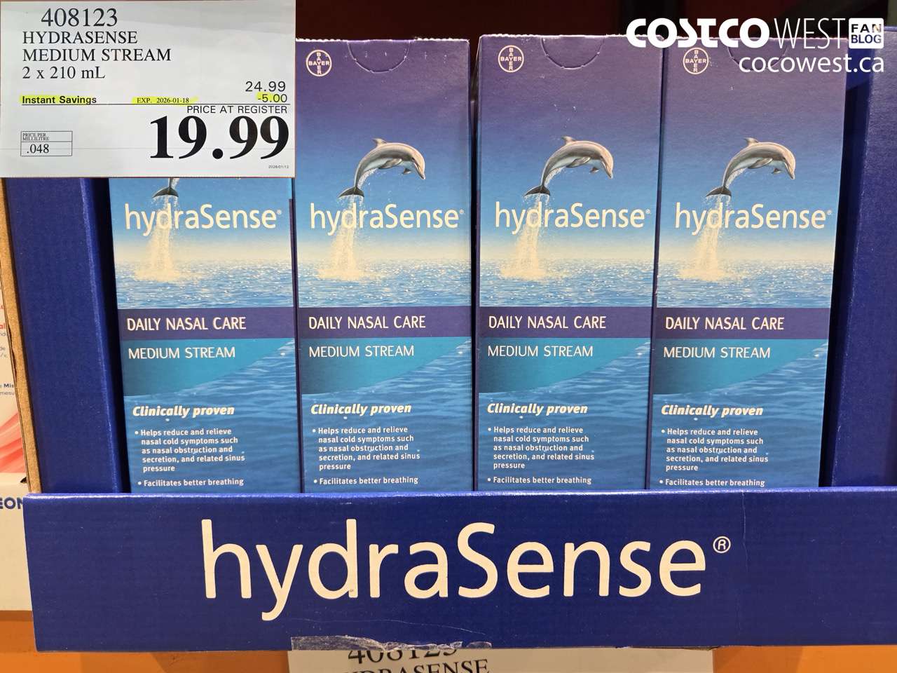 408123 HYDRASENSE MEDIUM STREAM 2 x 210 ml ($5.00 INSTANT SAVINGS EXPIRES ON 2026-01-18) $19.99