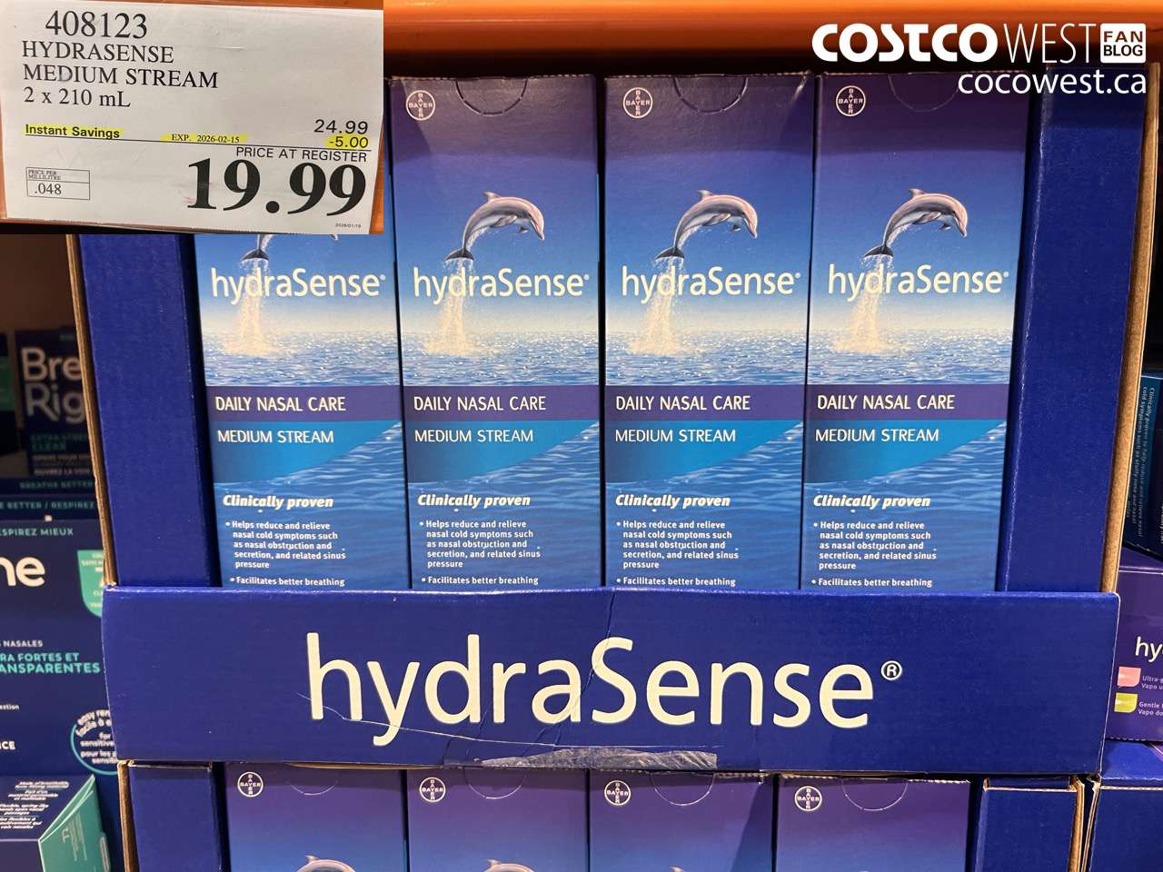 408123 HYDRASENSE MEDIUM STREAM 2 x 210 ml ($5.00 INSTANT SAVINGS EXPIRES ON 2026-02-15) $19.99