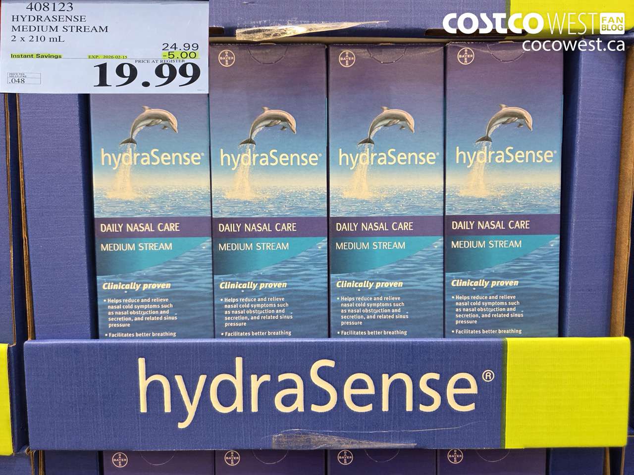 408123 HYDRASENSE MEDIUM STREAM 2 x 210 ml ($5.00 INSTANT SAVINGS EXPIRES ON 2026-02-15) $19.99