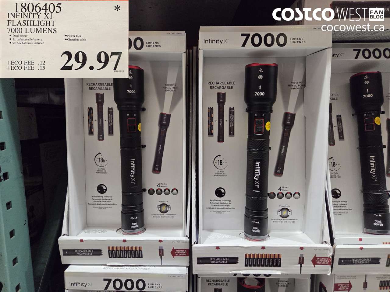 1806405 INFINITY X1 7,000L FLASHLIGHT HYBRID POWER $29.97