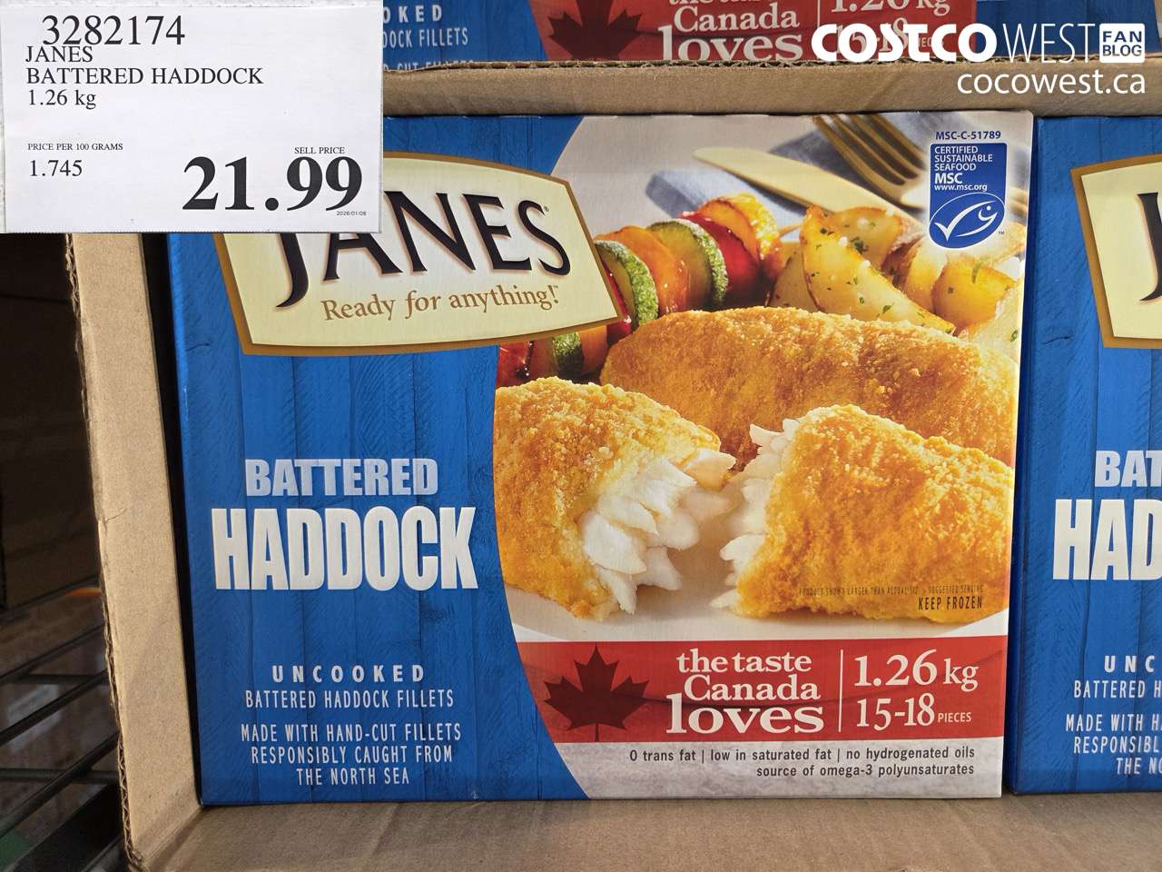 3282174 JANES BATTERED HADDOCK 1.26KG $21.99