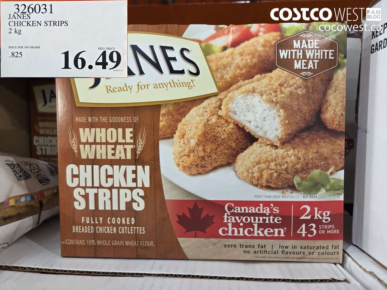 326031 JANES CHICKEN STRIPS 2 kg $16.49