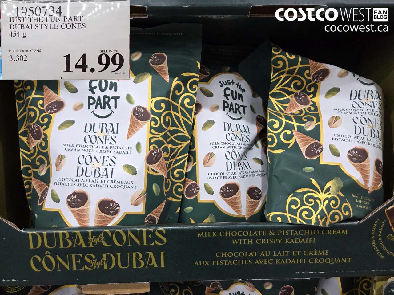 1950734 JUST THE FUN PART DUBAI STYLE CONES 454 g $14.99