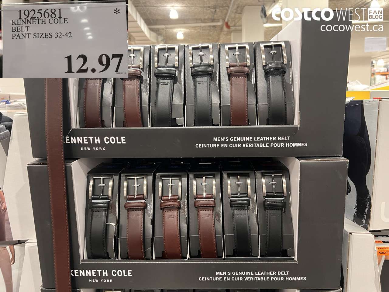 1925681 KENNETH COLE BELT PANT SIZES 32-42 $12.97