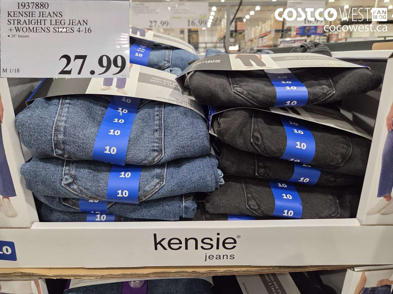 1937880 KENSIE JEANS STRAIGHT LEG JEAN WOMENS SIZES 4-16 $27.99