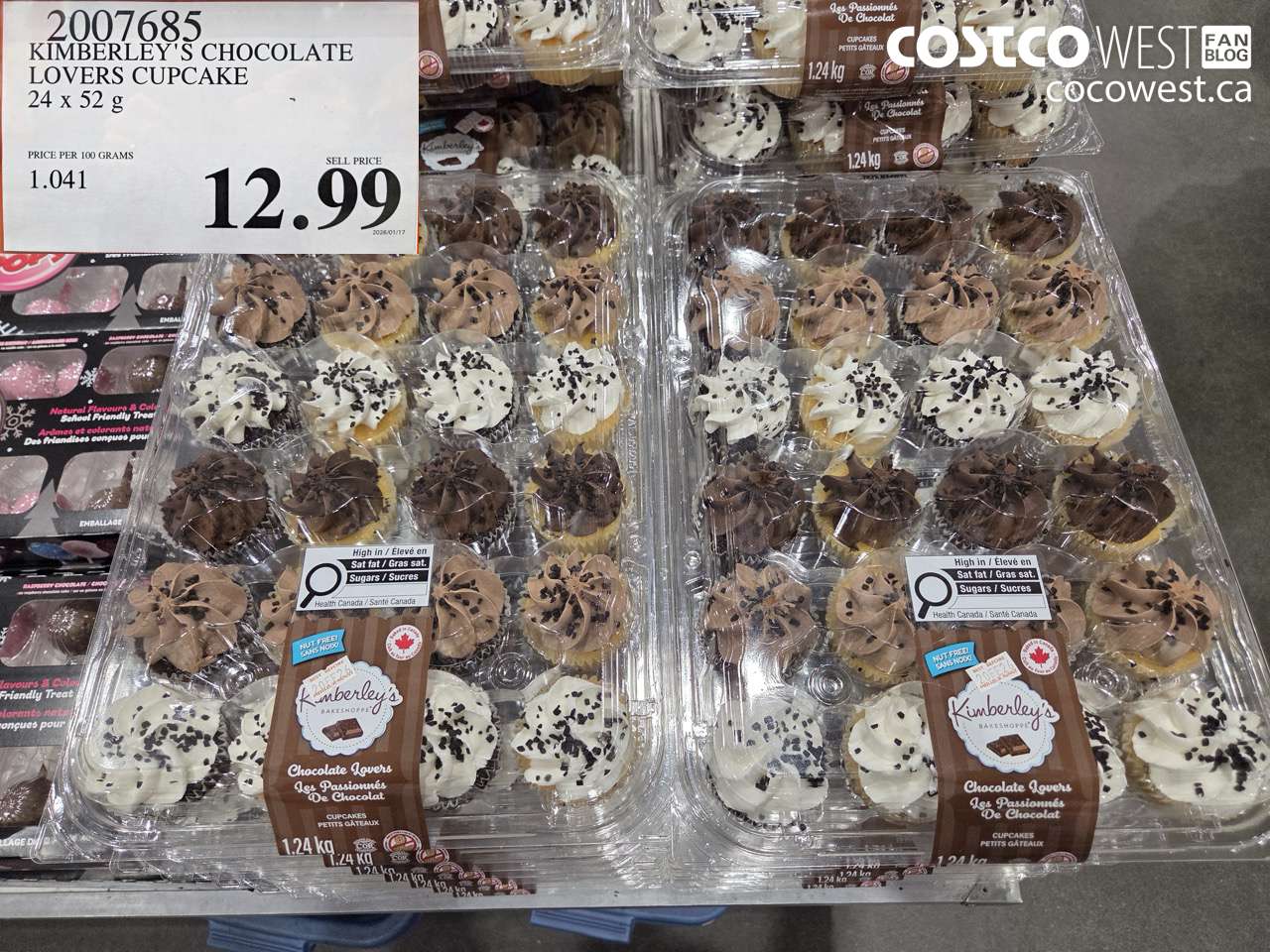 2007685 KIMBERLEY'S CHOCOLATE LOVERS CUPCAKE 24 X 52G $12.99