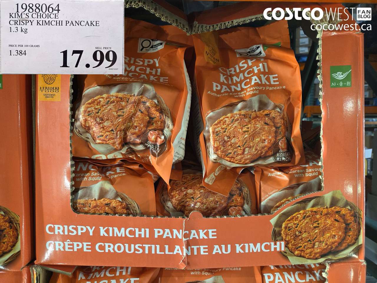 1988064 KIM'S CHOICE CRISPY KIMCHI PANCAKE 1.3KG $17.99