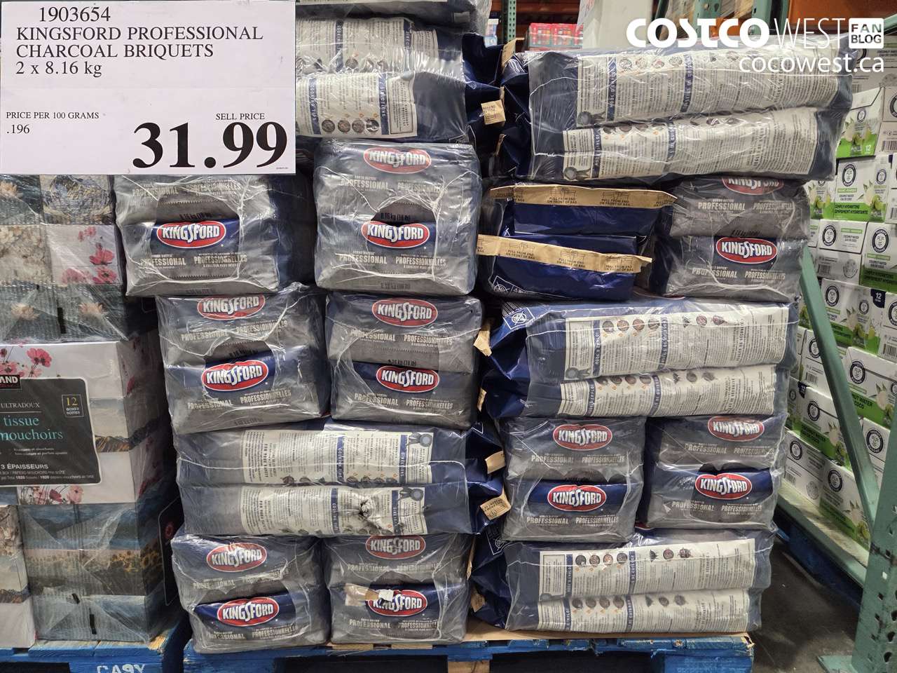 1903654 KINGSFORD PROFESSIONAL CHARCOAL BRIQUETS 2 X 8.16KG $31.99