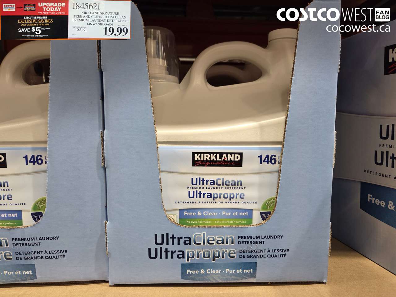 1845621 KIRKLAND SIGNATURE FREE AND CLEAR HE 5.99 L 133 WASHLOADS ($5.00 INSTANT SAVINGS EXPIRES ON 2026-01-18) $14.99