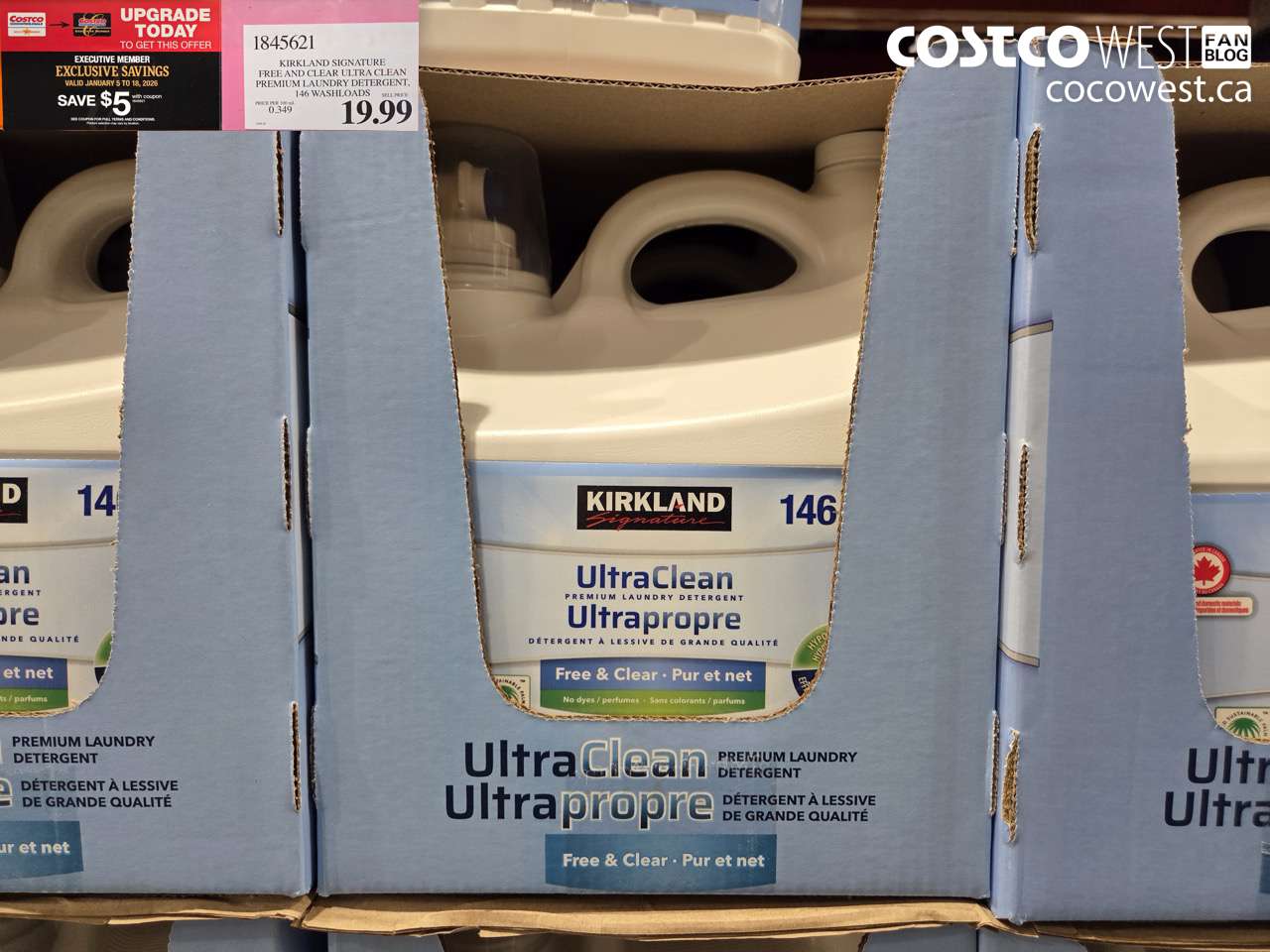 1845621 KIRKLAND SIGNATURE FREE AND CLEAR HE 5.99 L 133 WASHLOADS ($5.00 INSTANT SAVINGS EXPIRES ON 2026-01-18) $14.99