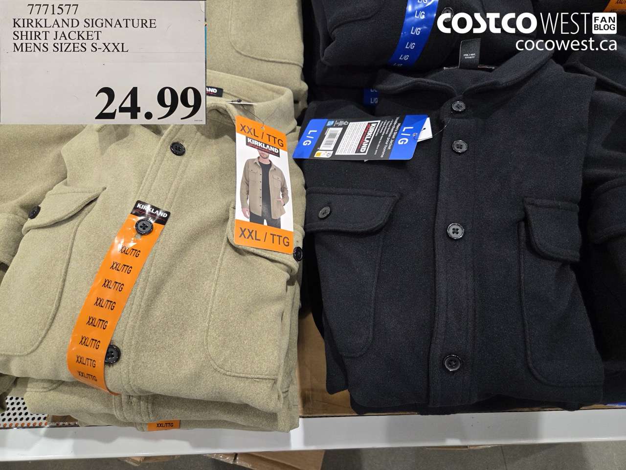 7771577 KIRKLAND SIGNATURE SHIRT JACKET MENS SIZES S-XXXL $24.99